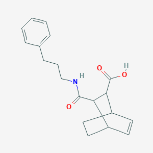 molecular formula C19H23NO3 B5498788 3-{[(3-phenylpropyl)amino]carbonyl}bicyclo[2.2.2]oct-5-ene-2-carboxylic acid 