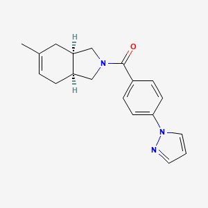 molecular formula C19H21N3O B5498808 (3aR*,7aS*)-5-methyl-2-[4-(1H-pyrazol-1-yl)benzoyl]-2,3,3a,4,7,7a-hexahydro-1H-isoindole 