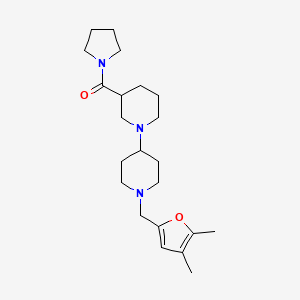 molecular formula C22H35N3O2 B5498818 1'-[(4,5-dimethyl-2-furyl)methyl]-3-(pyrrolidin-1-ylcarbonyl)-1,4'-bipiperidine 