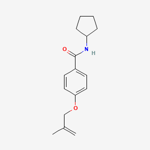 molecular formula C16H21NO2 B5498829 N-cyclopentyl-4-[(2-methyl-2-propen-1-yl)oxy]benzamide 