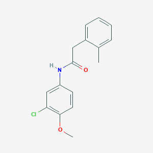 molecular formula C16H16ClNO2 B5498831 N-(3-chloro-4-methoxyphenyl)-2-(2-methylphenyl)acetamide 