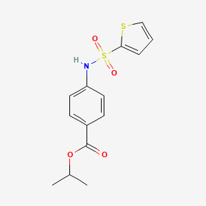 molecular formula C14H15NO4S2 B5498858 isopropyl 4-[(2-thienylsulfonyl)amino]benzoate 
