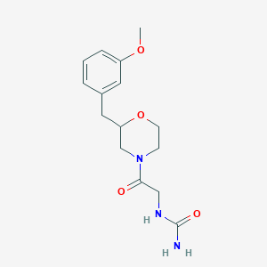 molecular formula C15H21N3O4 B5498864 N-{2-[2-(3-methoxybenzyl)-4-morpholinyl]-2-oxoethyl}urea 