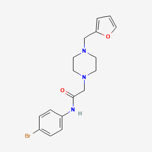 molecular formula C17H20BrN3O2 B5498868 N-(4-bromophenyl)-2-[4-(2-furylmethyl)-1-piperazinyl]acetamide 