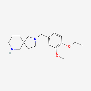 molecular formula C18H28N2O2 B5498893 2-(4-ethoxy-3-methoxybenzyl)-2,7-diazaspiro[4.5]decane dihydrochloride 