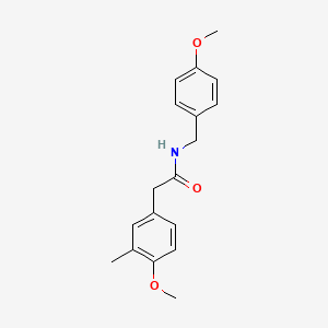 molecular formula C18H21NO3 B5498895 N-(4-methoxybenzyl)-2-(4-methoxy-3-methylphenyl)acetamide 