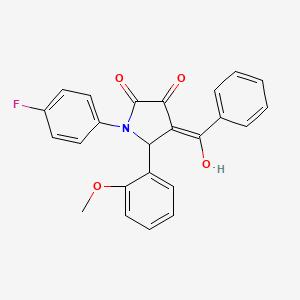 molecular formula C24H18FNO4 B5498898 4-benzoyl-1-(4-fluorophenyl)-3-hydroxy-5-(2-methoxyphenyl)-1,5-dihydro-2H-pyrrol-2-one 