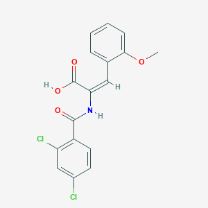 2-[(2,4-dichlorobenzoyl)amino]-3-(2-methoxyphenyl)acrylic acid