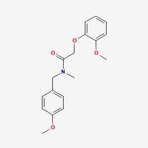 molecular formula C18H21NO4 B5498934 N-(4-methoxybenzyl)-2-(2-methoxyphenoxy)-N-methylacetamide 