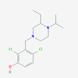 molecular formula C16H24Cl2N2O B5498939 2,4-dichloro-3-[(3-ethyl-4-isopropyl-1-piperazinyl)methyl]phenol 