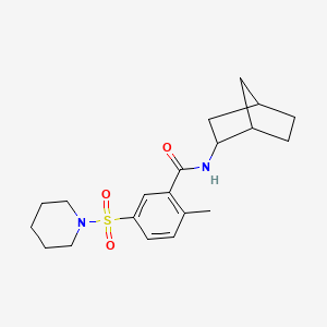 molecular formula C20H28N2O3S B5499039 N-bicyclo[2.2.1]hept-2-yl-2-methyl-5-(1-piperidinylsulfonyl)benzamide 