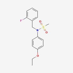 molecular formula C16H18FNO3S B5499060 N-(4-ethoxyphenyl)-N-(2-fluorobenzyl)methanesulfonamide 