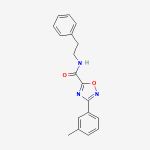 molecular formula C18H17N3O2 B5499063 3-(3-methylphenyl)-N-(2-phenylethyl)-1,2,4-oxadiazole-5-carboxamide 