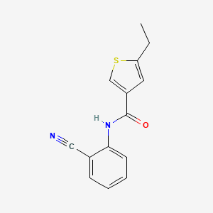 molecular formula C14H12N2OS B5499073 N-(2-cyanophenyl)-5-ethyl-3-thiophenecarboxamide 