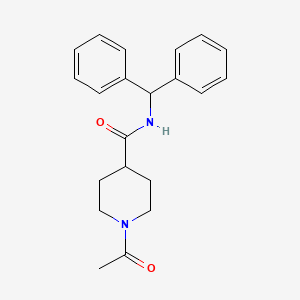 molecular formula C21H24N2O2 B5499093 1-acetyl-N-(diphenylmethyl)-4-piperidinecarboxamide 