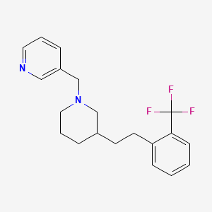 molecular formula C20H23F3N2 B5499101 3-[(3-{2-[2-(trifluoromethyl)phenyl]ethyl}-1-piperidinyl)methyl]pyridine 