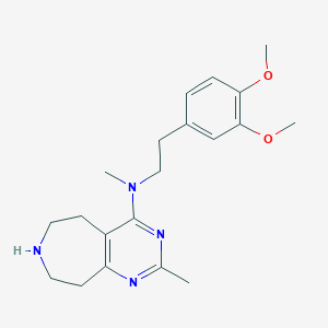 molecular formula C20H28N4O2 B5499123 N-[2-(3,4-dimethoxyphenyl)ethyl]-N,2-dimethyl-6,7,8,9-tetrahydro-5H-pyrimido[4,5-d]azepin-4-amine dihydrochloride 