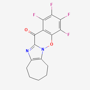 molecular formula C15H10F4N2O2 B5499125 1,2,3,4-tetrafluoro-8,9,10,11-tetrahydrocyclohepta[4,5]imidazo[1,2-b][1,2]benzoxazin-13(7H)-one 