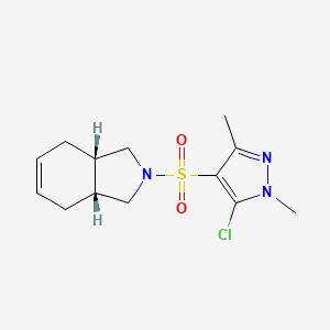 molecular formula C13H18ClN3O2S B5499137 (3aR*,7aS*)-2-[(5-chloro-1,3-dimethyl-1H-pyrazol-4-yl)sulfonyl]-2,3,3a,4,7,7a-hexahydro-1H-isoindole 