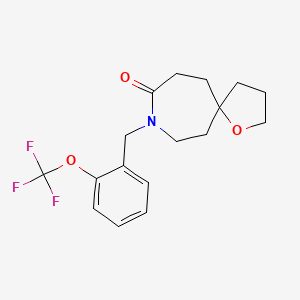 molecular formula C17H20F3NO3 B5499155 8-[2-(trifluoromethoxy)benzyl]-1-oxa-8-azaspiro[4.6]undecan-9-one 