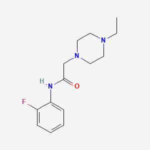 molecular formula C14H20FN3O B5499159 2-(4-ethyl-1-piperazinyl)-N-(2-fluorophenyl)acetamide 