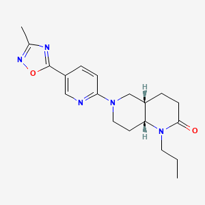 molecular formula C19H25N5O2 B5499180 (4aS*,8aR*)-6-[5-(3-methyl-1,2,4-oxadiazol-5-yl)pyridin-2-yl]-1-propyloctahydro-1,6-naphthyridin-2(1H)-one 