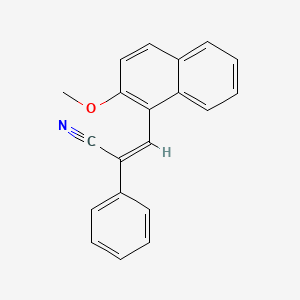 molecular formula C20H15NO B5499186 3-(2-methoxy-1-naphthyl)-2-phenylacrylonitrile 