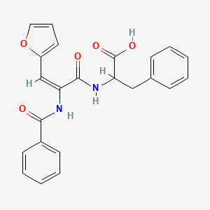 molecular formula C23H20N2O5 B5499197 N-[2-(benzoylamino)-3-(2-furyl)acryloyl]phenylalanine 