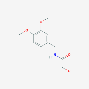 molecular formula C13H19NO4 B5499203 N-(3-ethoxy-4-methoxybenzyl)-2-methoxyacetamide 