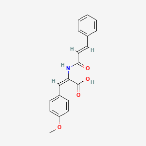 molecular formula C19H17NO4 B5499245 2-(cinnamoylamino)-3-(4-methoxyphenyl)acrylic acid 