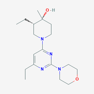 molecular formula C18H30N4O2 B5499257 (3S*,4R*)-3-ethyl-1-(6-ethyl-2-morpholin-4-ylpyrimidin-4-yl)-4-methylpiperidin-4-ol 