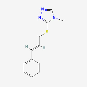molecular formula C12H13N3S B5499262 4-methyl-3-[(3-phenyl-2-propen-1-yl)thio]-4H-1,2,4-triazole 