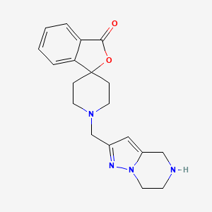 1'-(4,5,6,7-tetrahydropyrazolo[1,5-a]pyrazin-2-ylmethyl)-3H-spiro[2-benzofuran-1,4'-piperidin]-3-one dihydrochloride