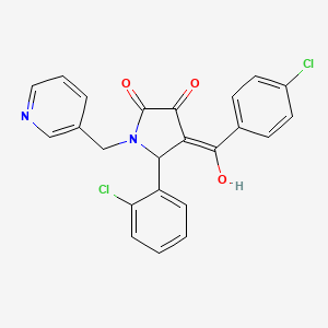 molecular formula C23H16Cl2N2O3 B5499288 4-(4-chlorobenzoyl)-5-(2-chlorophenyl)-3-hydroxy-1-(3-pyridinylmethyl)-1,5-dihydro-2H-pyrrol-2-one 