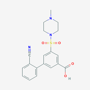 molecular formula C19H19N3O4S B5499296 2'-cyano-5-[(4-methylpiperazin-1-yl)sulfonyl]biphenyl-3-carboxylic acid 