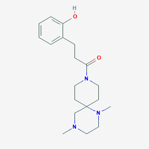 molecular formula C19H29N3O2 B5499302 2-[3-(1,4-dimethyl-1,4,9-triazaspiro[5.5]undec-9-yl)-3-oxopropyl]phenol 