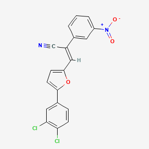 molecular formula C19H10Cl2N2O3 B5499330 3-[5-(3,4-dichlorophenyl)-2-furyl]-2-(3-nitrophenyl)acrylonitrile 