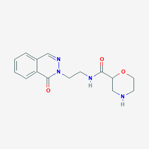molecular formula C15H18N4O3 B5499344 N-[2-(1-oxo-2(1H)-phthalazinyl)ethyl]-2-morpholinecarboxamide hydrochloride 