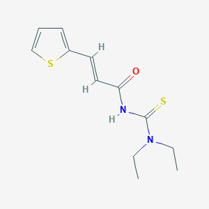 molecular formula C12H16N2OS2 B5499368 N-[(diethylamino)carbonothioyl]-3-(2-thienyl)acrylamide 