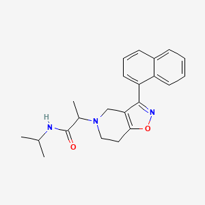 molecular formula C22H25N3O2 B5499382 N-isopropyl-2-[3-(1-naphthyl)-6,7-dihydroisoxazolo[4,5-c]pyridin-5(4H)-yl]propanamide 