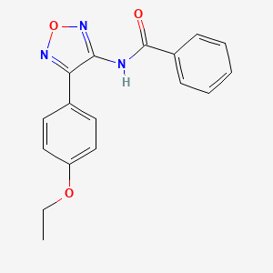 molecular formula C17H15N3O3 B5499384 N-[4-(4-ethoxyphenyl)-1,2,5-oxadiazol-3-yl]benzamide 