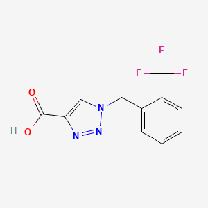 molecular formula C11H8F3N3O2 B5499401 1-[2-(三氟甲基)苄基]-1H-1,2,3-三唑-4-羧酸 