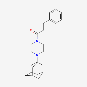 molecular formula C23H32N2O B5499415 1-(1-adamantyl)-4-(3-phenylpropanoyl)piperazine 