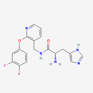 molecular formula C18H17F2N5O2 B5499423 N-{[2-(3,4-difluorophenoxy)pyridin-3-yl]methyl}-L-histidinamide 