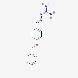 molecular formula C16H18N4O B5499443 N''-{4-[(4-methylbenzyl)oxy]benzylidene}carbonohydrazonic diamide 
