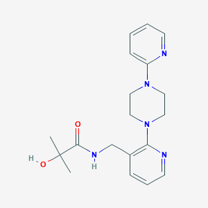 2-hydroxy-2-methyl-N-{[2-(4-pyridin-2-ylpiperazin-1-yl)pyridin-3-yl]methyl}propanamide