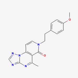 molecular formula C18H17N5O2 B5499469 7-[2-(4-methoxyphenyl)ethyl]-5-methylpyrido[3,4-e][1,2,4]triazolo[1,5-a]pyrimidin-6(7H)-one 