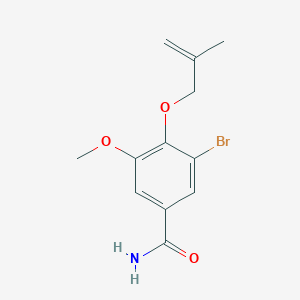 molecular formula C12H14BrNO3 B5499479 3-bromo-5-methoxy-4-[(2-methyl-2-propen-1-yl)oxy]benzamide 