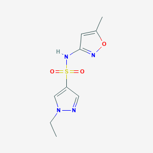 molecular formula C9H12N4O3S B5499483 1-ethyl-N-(5-methyl-3-isoxazolyl)-1H-pyrazole-4-sulfonamide 