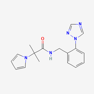 2-methyl-2-(1H-pyrrol-1-yl)-N-[2-(1H-1,2,4-triazol-1-yl)benzyl]propanamide